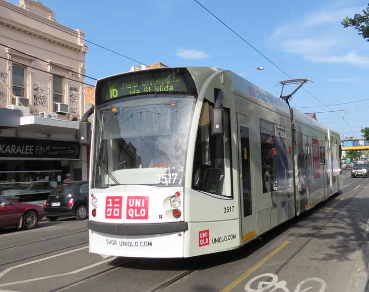 Yarra Trams Siemens Combino 3517 Uniqlo